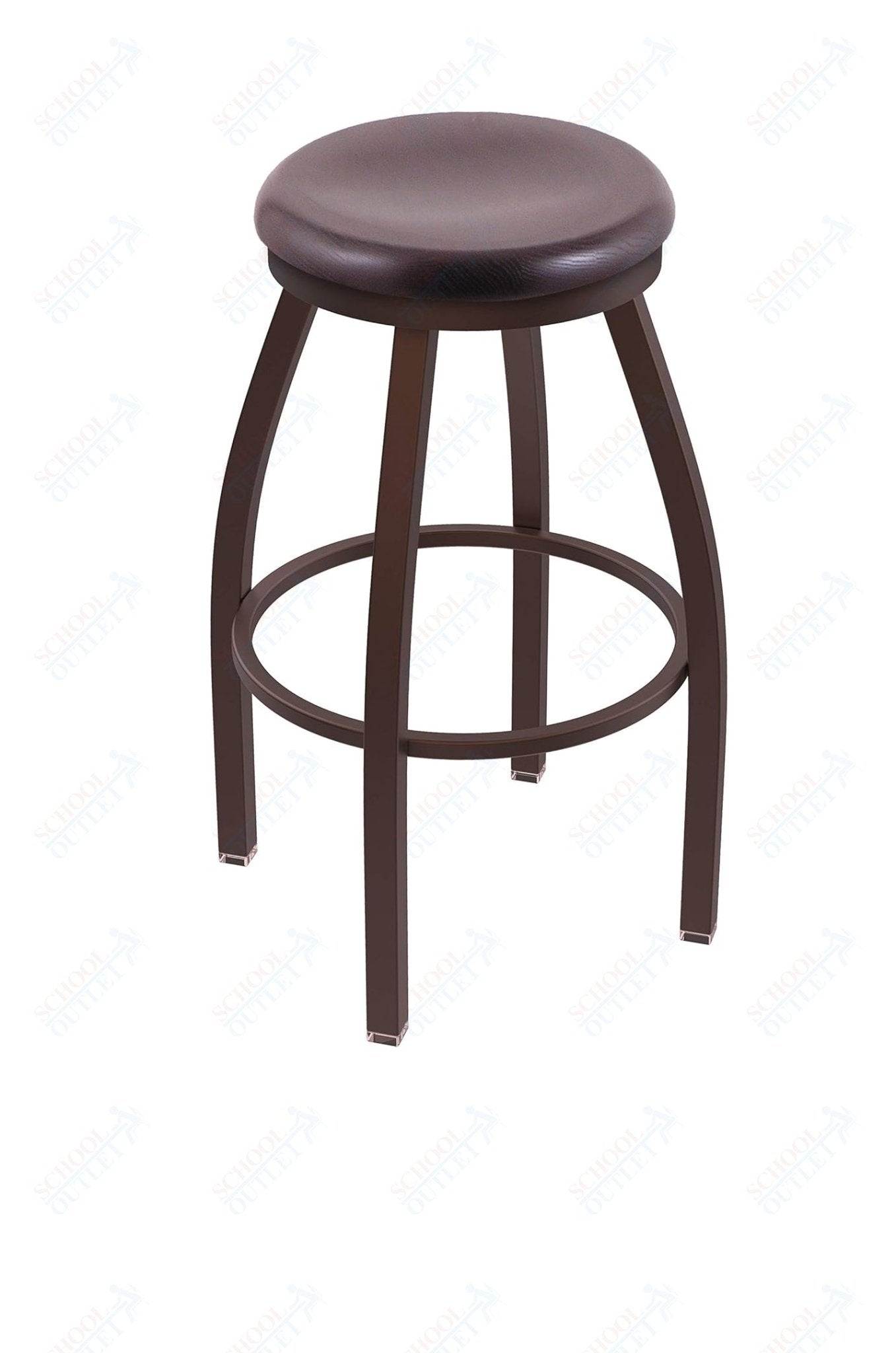 Holland Bar Stool 802 Misha Swivel Counter Stool Wooden Seat 25"H (HBS - 802 - CS - WD - 25H) - SchoolOutlet