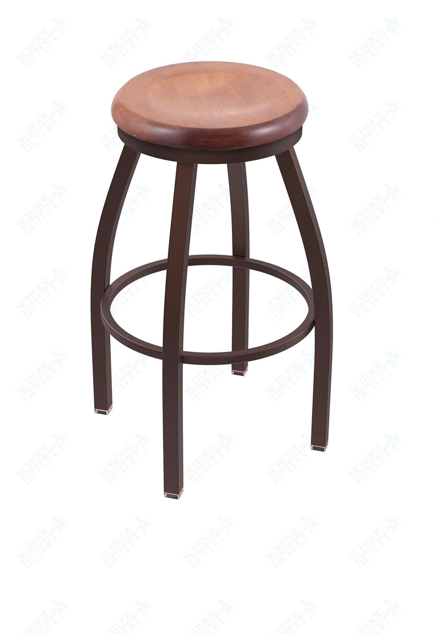 Holland Bar Stool 802 Misha Swivel Counter Stool Wooden Seat 25"H (HBS - 802 - CS - WD - 25H) - SchoolOutlet