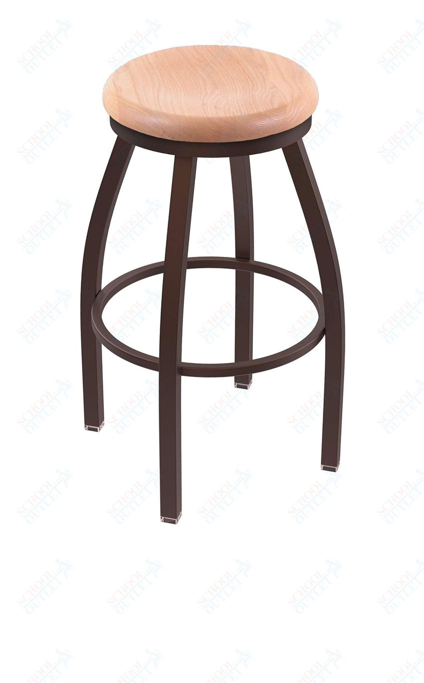 Holland Bar Stool 802 Misha Swivel Counter Stool Wooden Seat 25"H (HBS - 802 - CS - WD - 25H) - SchoolOutlet