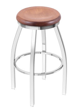 Holland Bar Stool 802 Misha Swivel Counter Stool Wooden Seat 25"H (HBS-802-CS-WD-25H)
