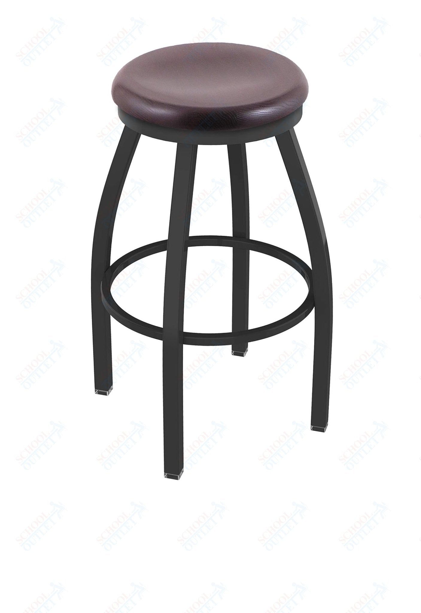 Holland Bar Stool 802 Misha Swivel Counter Stool Wooden Seat 25"H (HBS - 802 - CS - WD - 25H) - SchoolOutlet
