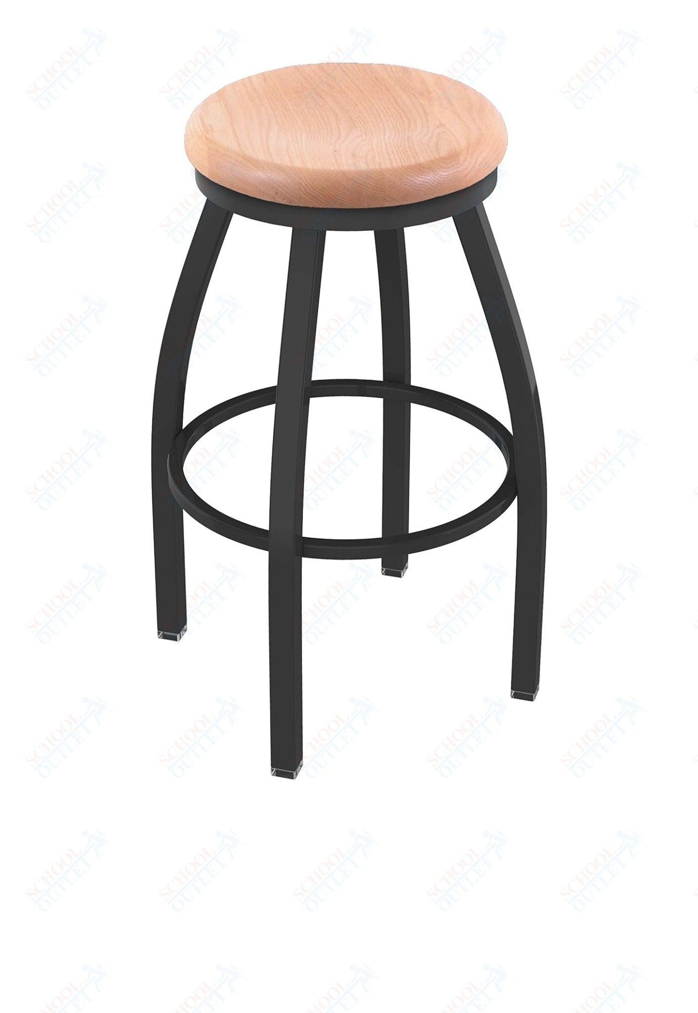 Holland Bar Stool 802 Misha Swivel Counter Stool Wooden Seat 25"H (HBS - 802 - CS - WD - 25H) - SchoolOutlet