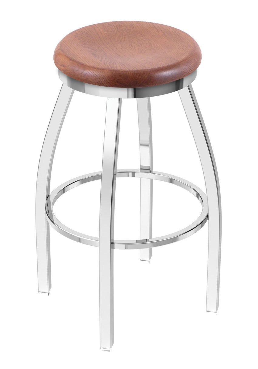 Holland Bar Stool 802 Misha Swivel Bar Stool Wooden Seat 30"H (HBS - 802 - BS - WD - 30H) - SchoolOutlet