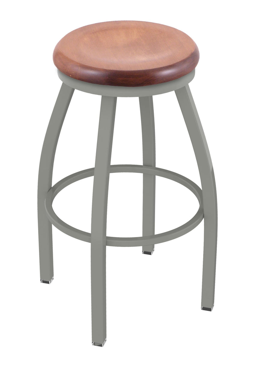 Holland Bar Stool 802 Misha Swivel Bar Stool Wooden Seat 30"H (HBS - 802 - BS - WD - 30H) - SchoolOutlet