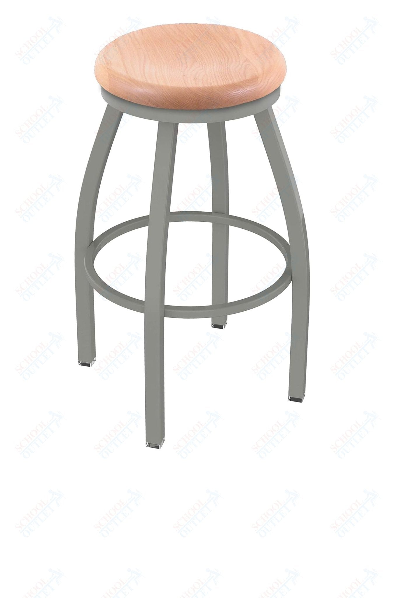 Holland Bar Stool 802 Misha Swivel Bar Stool Wooden Seat 30"H (HBS - 802 - BS - WD - 30H) - SchoolOutlet