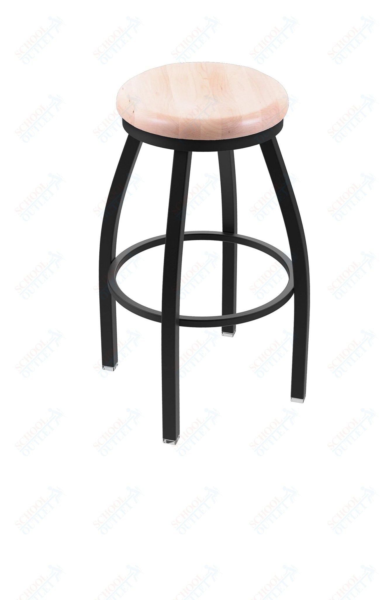 Holland Bar Stool 802 Misha Swivel Bar Stool Wooden Seat 30"H (HBS - 802 - BS - WD - 30H) - SchoolOutlet