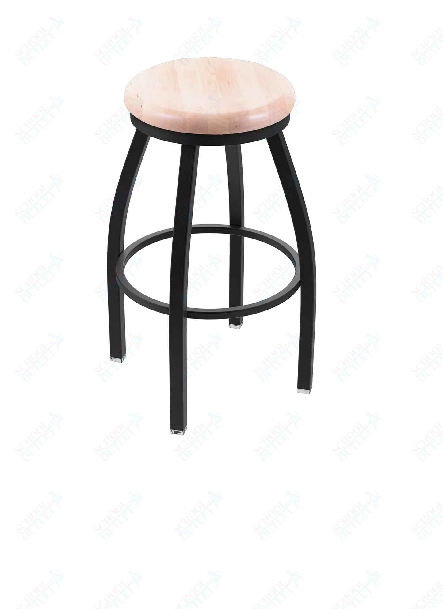 Holland Bar Stool 802 Misha Swivel Bar Stool Wooden Seat 30"H (HBS - 802 - BS - WD - 30H) - SchoolOutlet