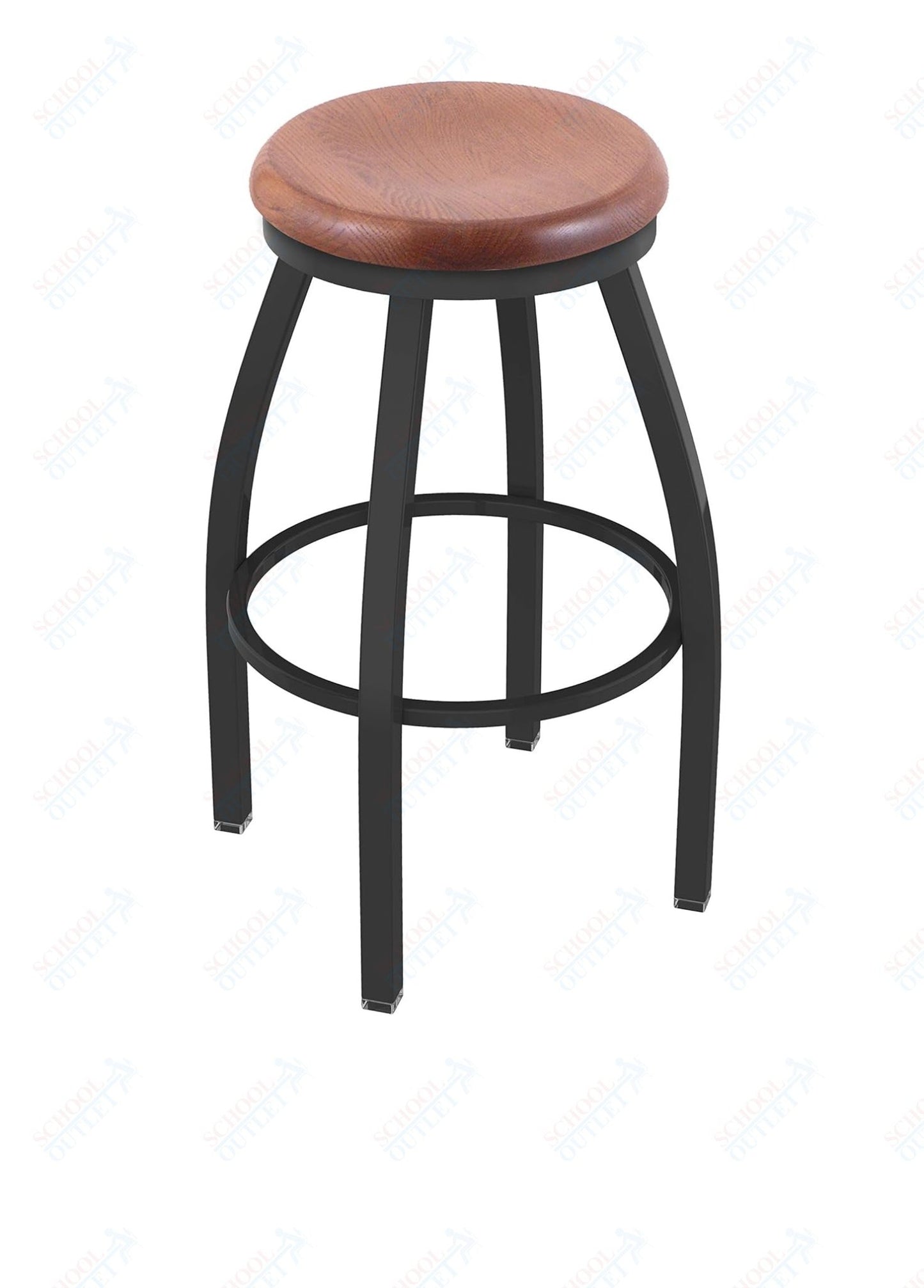 Holland Bar Stool 802 Misha Swivel Bar Stool Wooden Seat 30"H (HBS - 802 - BS - WD - 30H) - SchoolOutlet