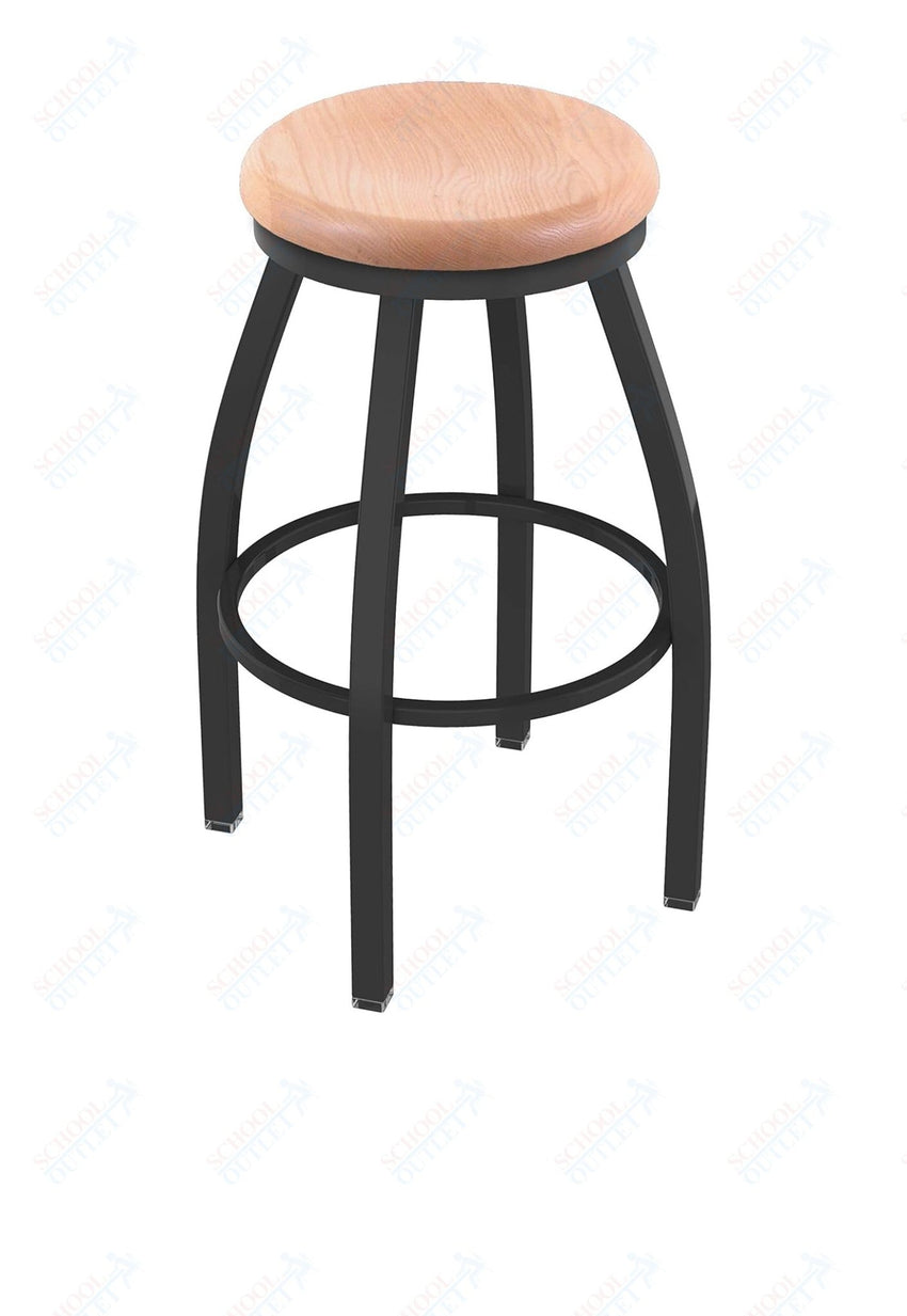 Holland Bar Stool 802 Misha Swivel Bar Stool Wooden Seat 30"H (HBS - 802 - BS - WD - 30H) - SchoolOutlet