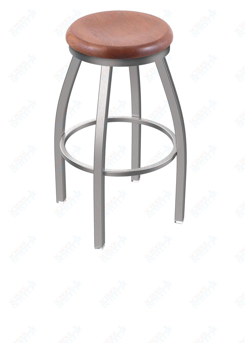Holland Bar Stool 802 Misha Swivel Bar Stool Wooden Seat 30"H (HBS - 802 - BS - WD - 30H) - SchoolOutlet