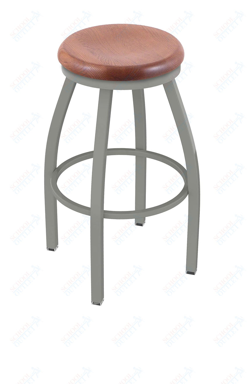 Holland Bar Stool 802 Misha Swivel Bar Stool Wooden Seat 36"H (HBS - 802 - BS - WD - 36H) - SchoolOutlet