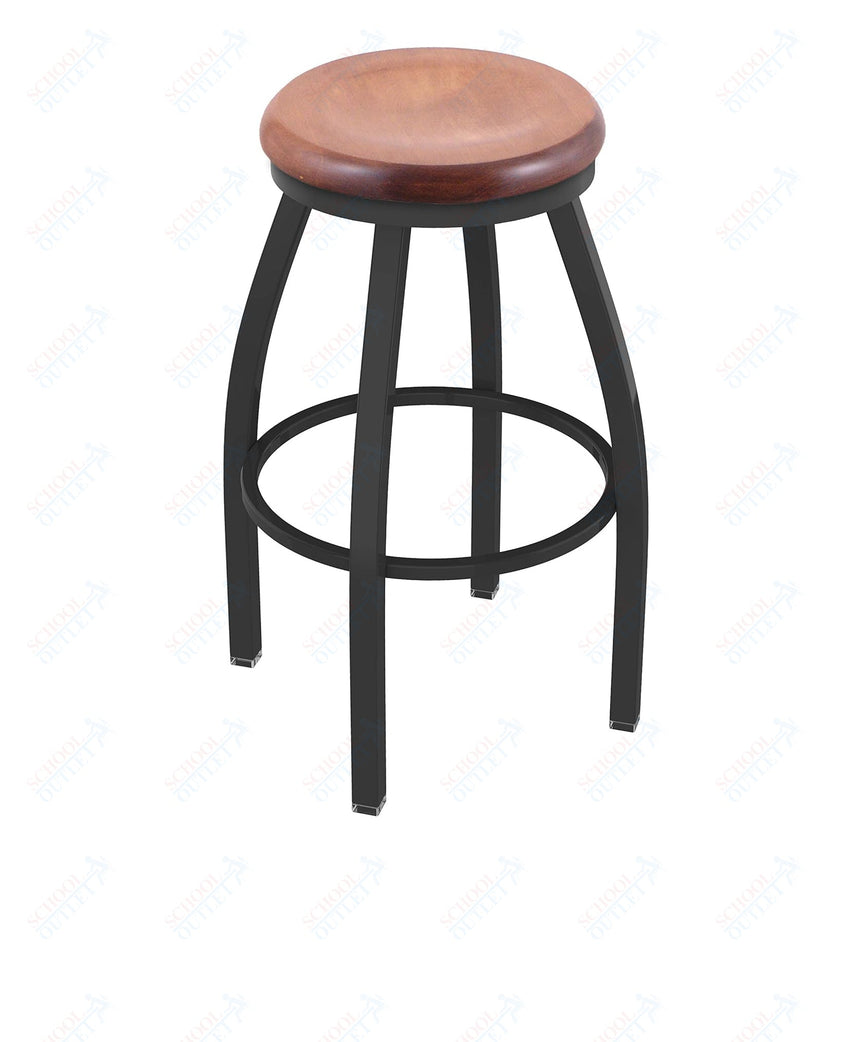 Holland Bar Stool 802 Misha Swivel Bar Stool Wooden Seat 36"H (HBS - 802 - BS - WD - 36H) - SchoolOutlet