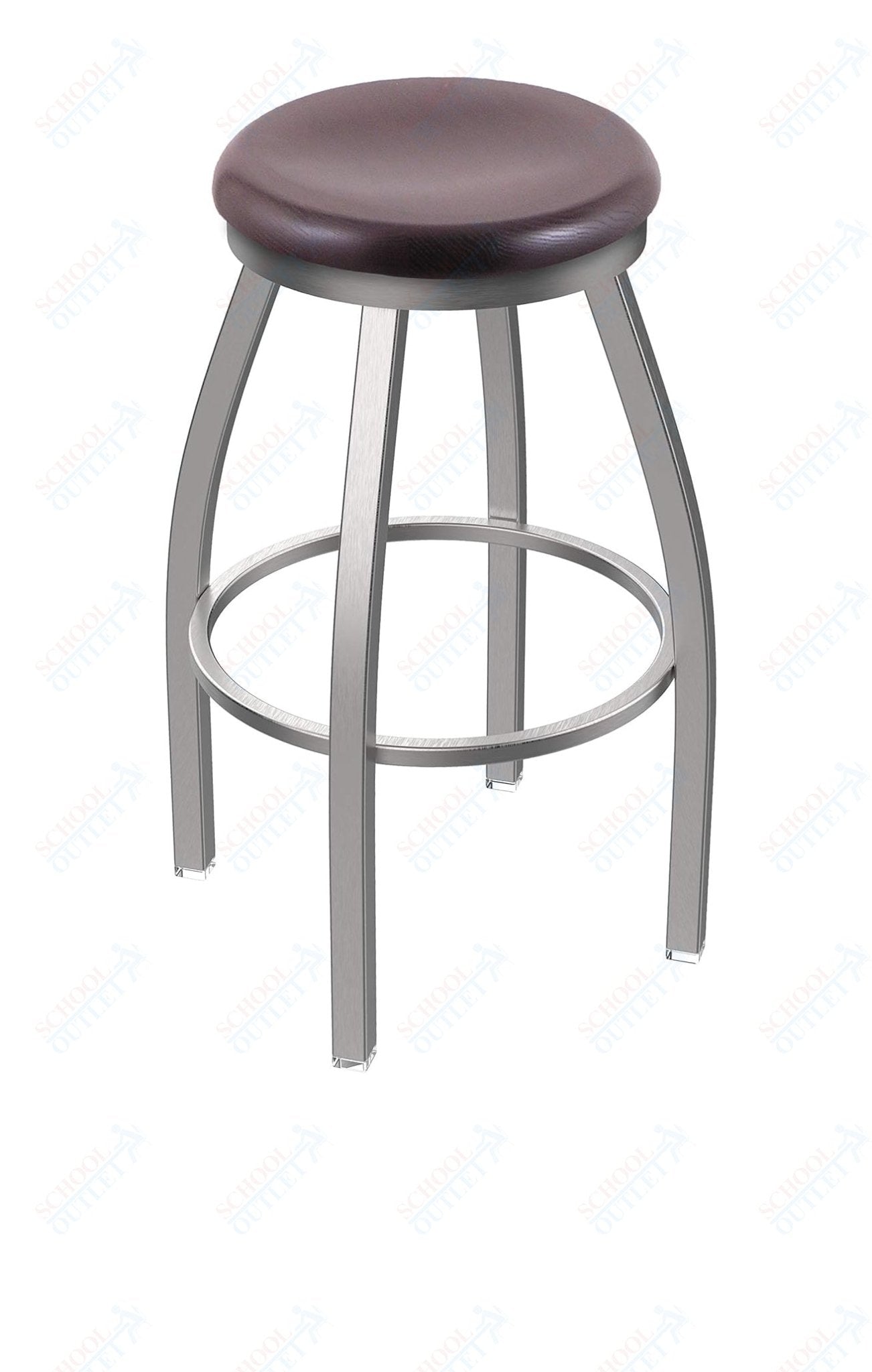 Holland Bar Stool 802 Misha Swivel Bar Stool Wooden Seat 36"H (HBS - 802 - BS - WD - 36H) - SchoolOutlet