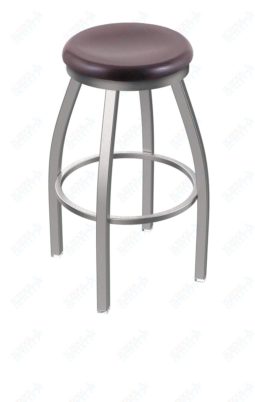 Holland Bar Stool 802 Misha Swivel Bar Stool Wooden Seat 36"H (HBS - 802 - BS - WD - 36H) - SchoolOutlet