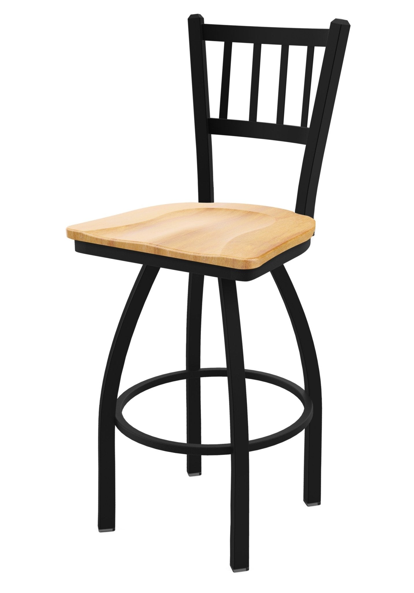 Holland Bar Stool 810 Contessa Swivel Counter Stool Wooden Seat 25"H (HBS - 810 - CS - WD - 25H) - SchoolOutlet