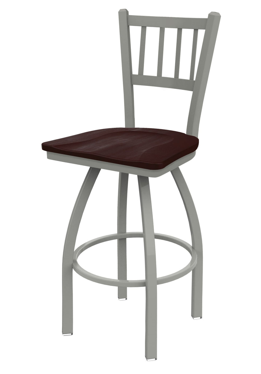 Holland Bar Stool 810 Contessa Swivel Bar Stool Wooden Seat 30"H (HBS - 810 - BS - WD - 30H) - SchoolOutlet