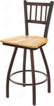Holland Bar Stool 810 Contessa Swivel Bar Stool Wooden Seat 36