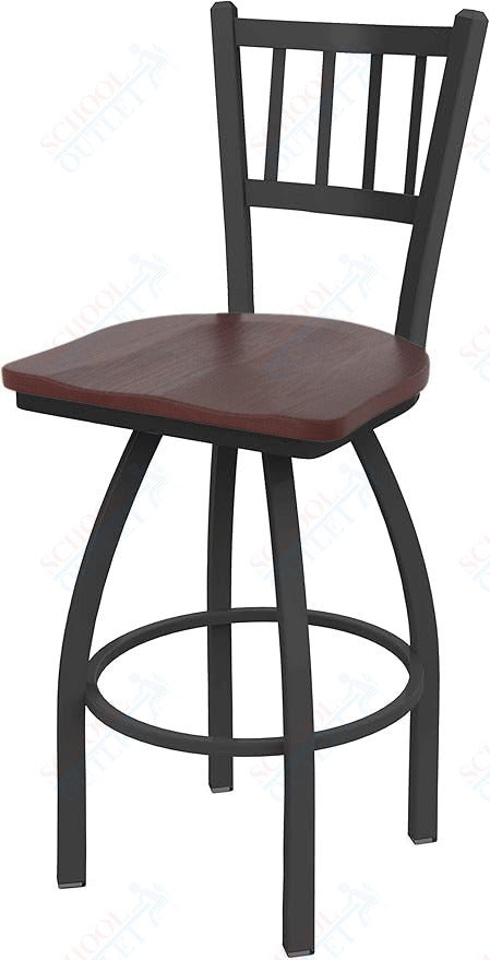 Holland Bar Stool 810 Contessa Swivel Bar Stool Wooden Seat 36"H (HBS - 810 - BS - WD - 36H) - SchoolOutlet