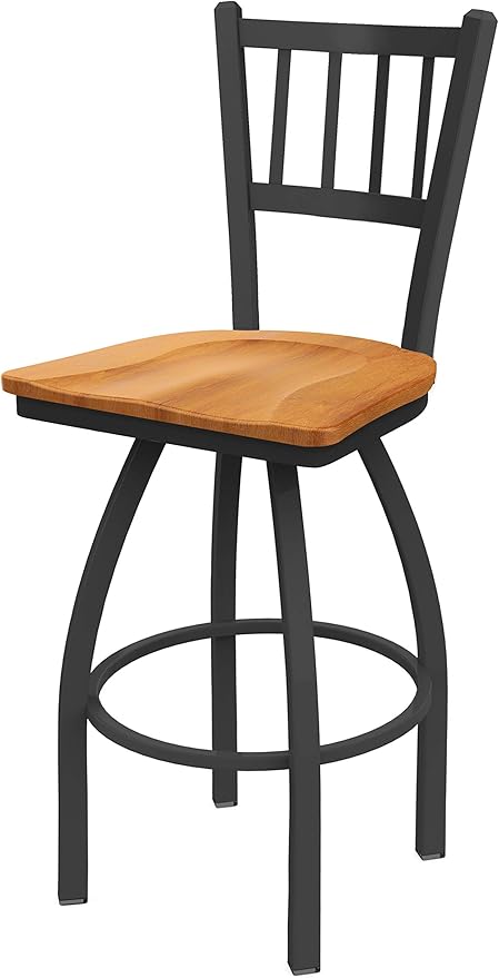 Holland Bar Stool 810 Contessa Swivel Bar Stool Wooden Seat 36"H (HBS - 810 - BS - WD - 36H) - SchoolOutlet