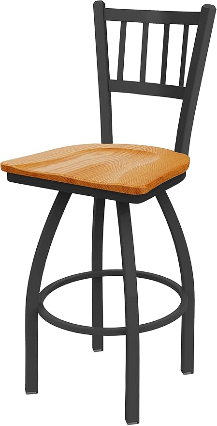 Holland Bar Stool 810 Contessa Swivel Bar Stool Wooden Seat 36"H (HBS - 810 - BS - WD - 36H) - SchoolOutlet