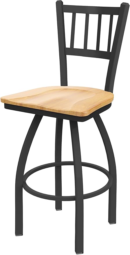 Holland Bar Stool 810 Contessa Swivel Bar Stool Wooden Seat 36"H (HBS - 810 - BS - WD - 36H) - SchoolOutlet