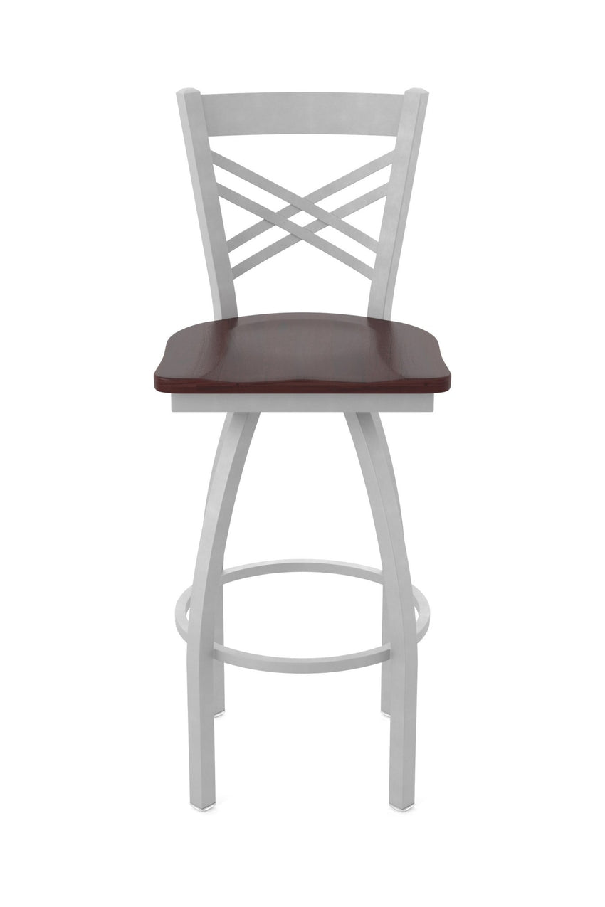 Holland Bar Stool 820 Catalina Swivel Counter Stool Wooden Seat 25"H (HBS - 820 - CS - WD - 25H) - SchoolOutlet