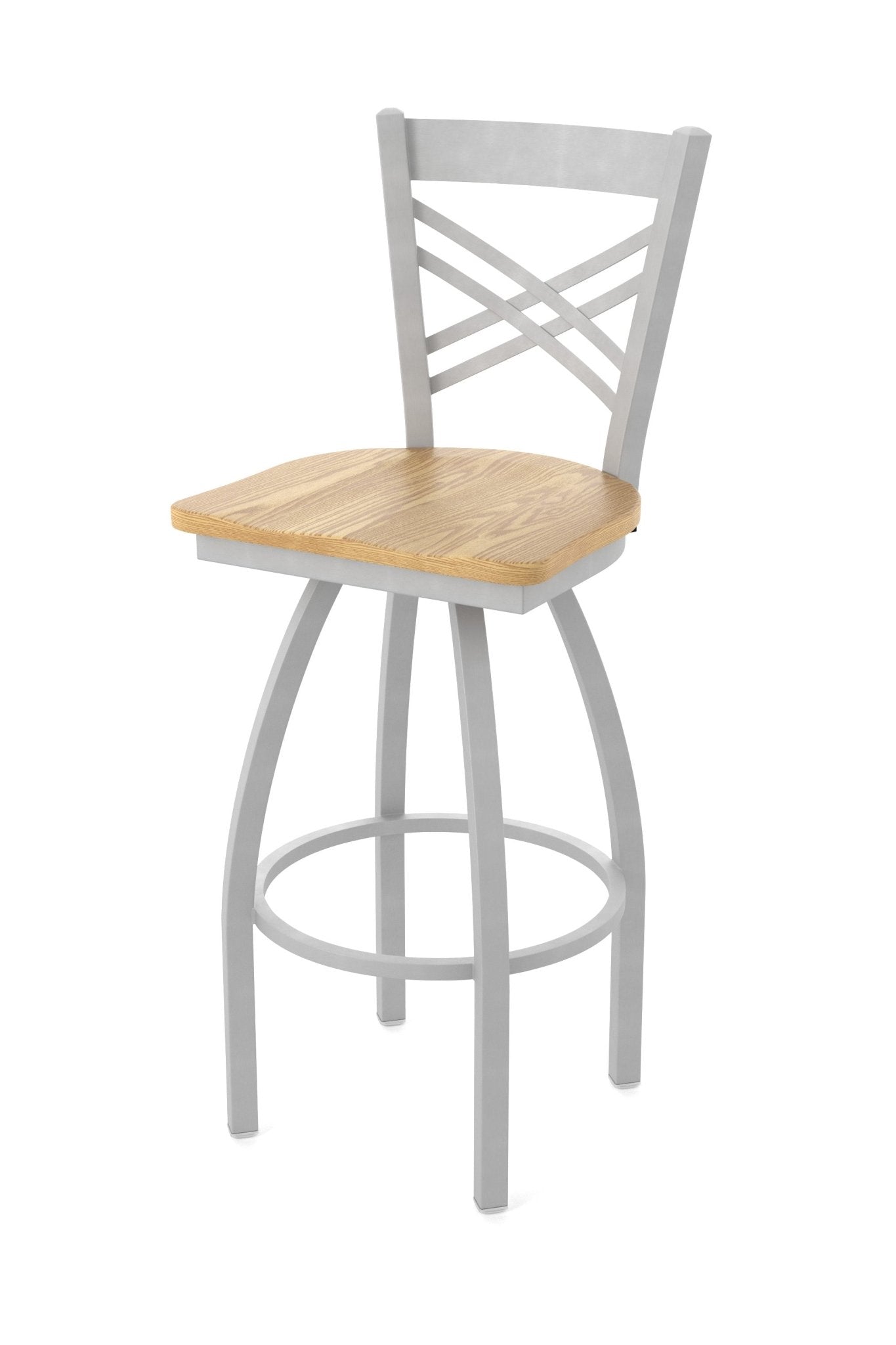 Holland Bar Stool 820 Catalina Swivel Counter Stool Wooden Seat 25"H (HBS - 820 - CS - WD - 25H) - SchoolOutlet