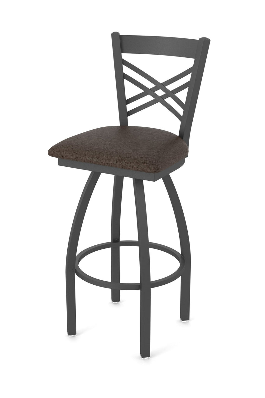 Holland Bar Stool 820 Catalina Swivel Counter Stool Upholstered Seat 25"H (HBS - 820 - CS - UP - 25H) - SchoolOutlet
