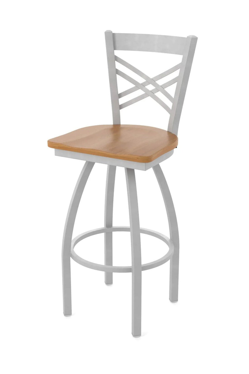 Holland Bar Stool 820 Catalina Swivel Bar Stool Wooden Seat 30"H (HBS - 820 - BS - WD - 30H) - SchoolOutlet