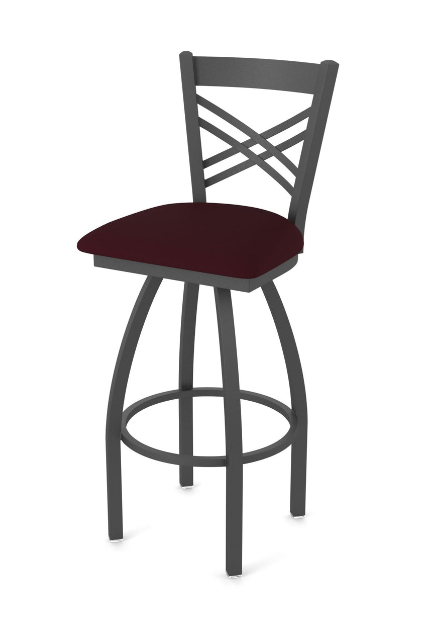 Holland Bar Stool 820 Catalina Swivel Bar Stool Upholstered Seat 30"H (HBS - 820 - BS - UP - 30H) - SchoolOutlet