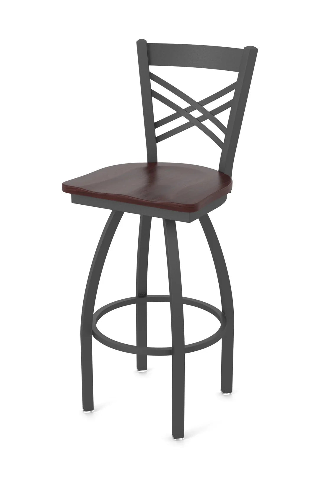 Holland Bar Stool 820 Catalina Swivel Bar Stool Wooden Seat 30"H (HBS - 820 - BS - WD - 30H) - SchoolOutlet