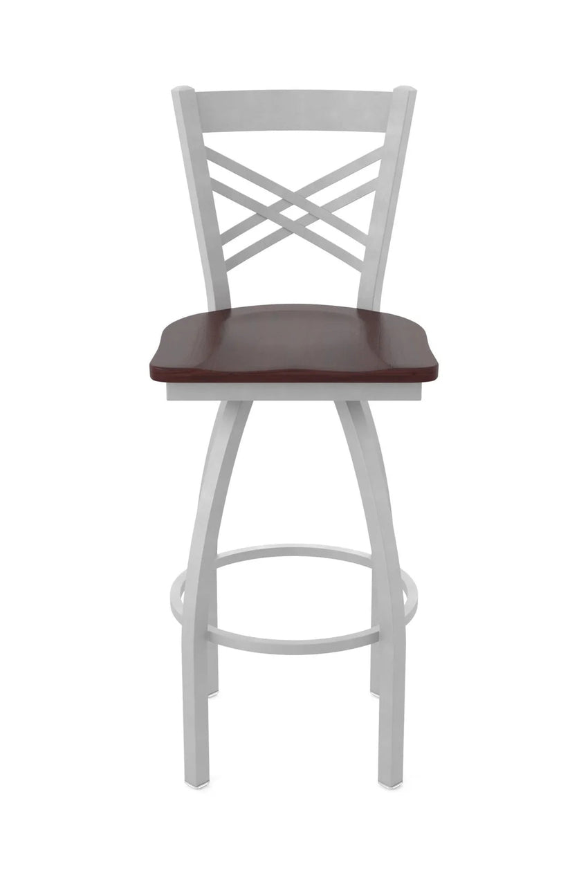 Holland Bar Stool 820 Catalina Swivel Bar Stool Wooden Seat 30"H (HBS - 820 - BS - WD - 30H) - SchoolOutlet