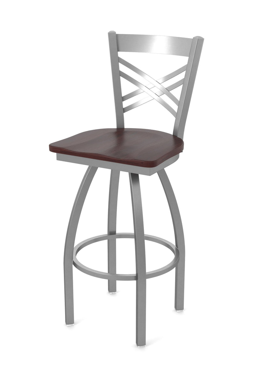 Holland Bar Stool 820 Catalina Swivel Bar Stool Wooden Seat 36"H (HBS - 820 - BS - WD - 36H) - SchoolOutlet