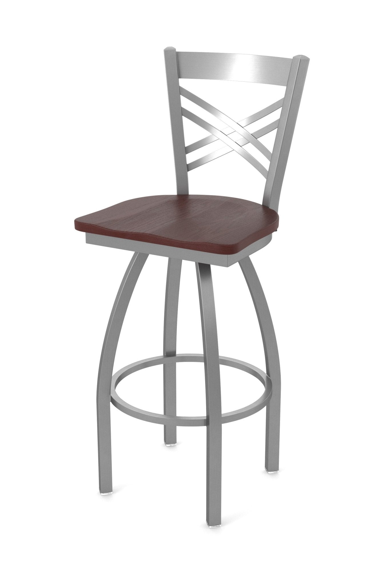 Holland Bar Stool 820 Catalina Swivel Bar Stool Wooden Seat 36"H (HBS - 820 - BS - WD - 36H) - SchoolOutlet