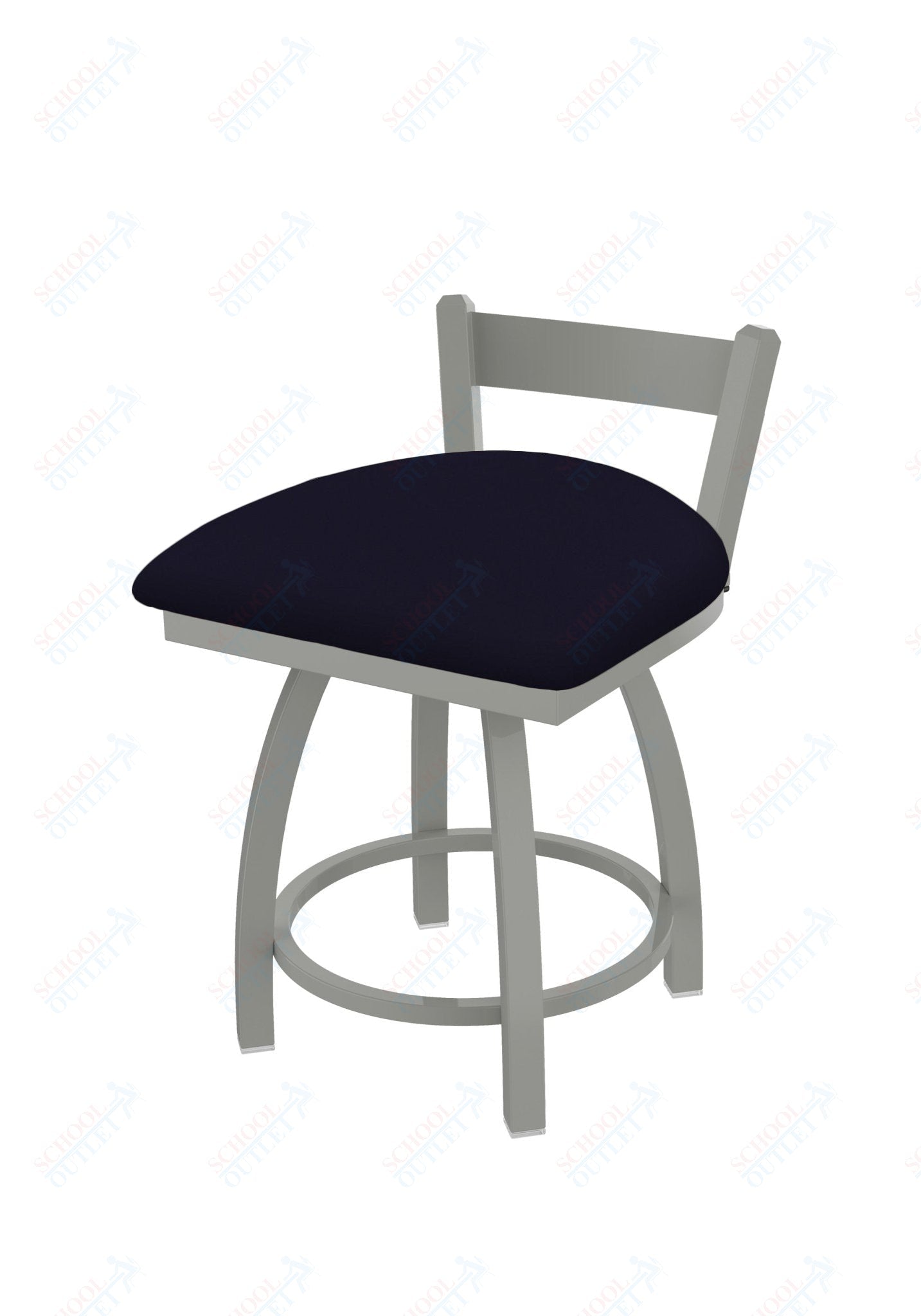 Holland Bar Stool 821 Catalina Low Back Swivel Vanity Stool Upholstered Seat 18"H (HBS - 821 - VS - UP - 18H) - SchoolOutlet