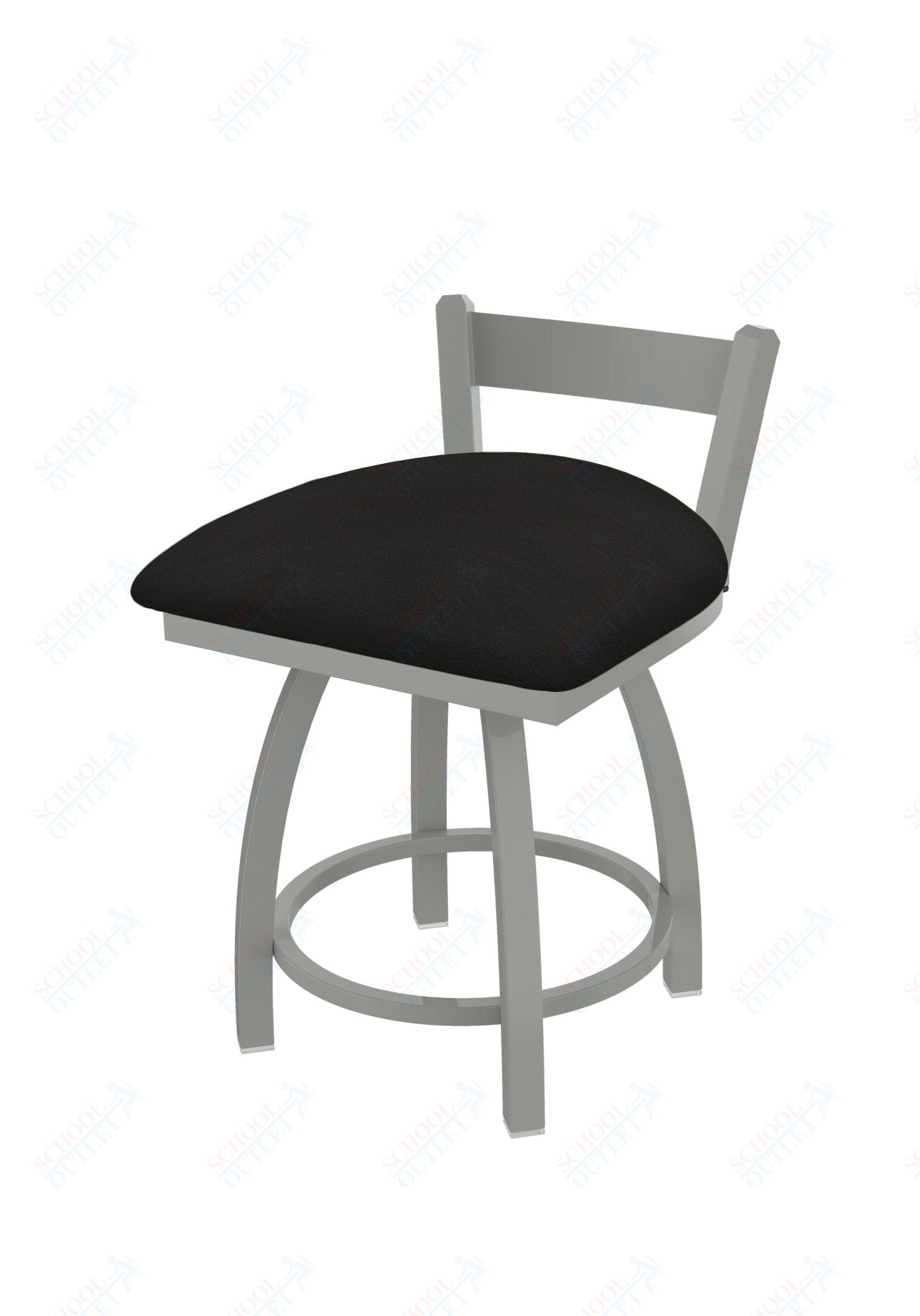 Holland Bar Stool 821 Catalina Low Back Swivel Vanity Stool Upholstered Seat 18"H (HBS - 821 - VS - UP - 18H) - SchoolOutlet