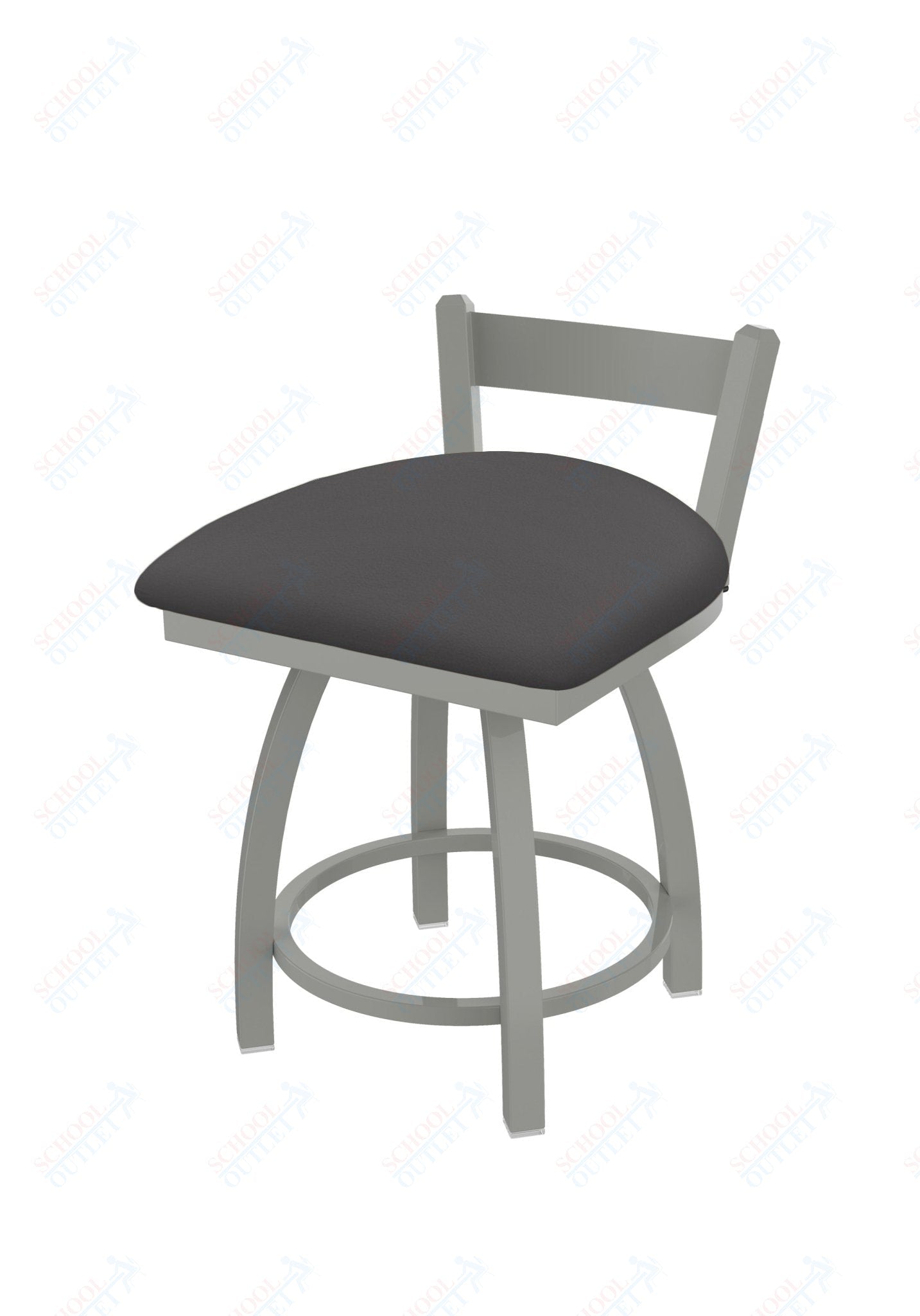 Holland Bar Stool 821 Catalina Low Back Swivel Vanity Stool Upholstered Seat 18"H (HBS - 821 - VS - UP - 18H) - SchoolOutlet