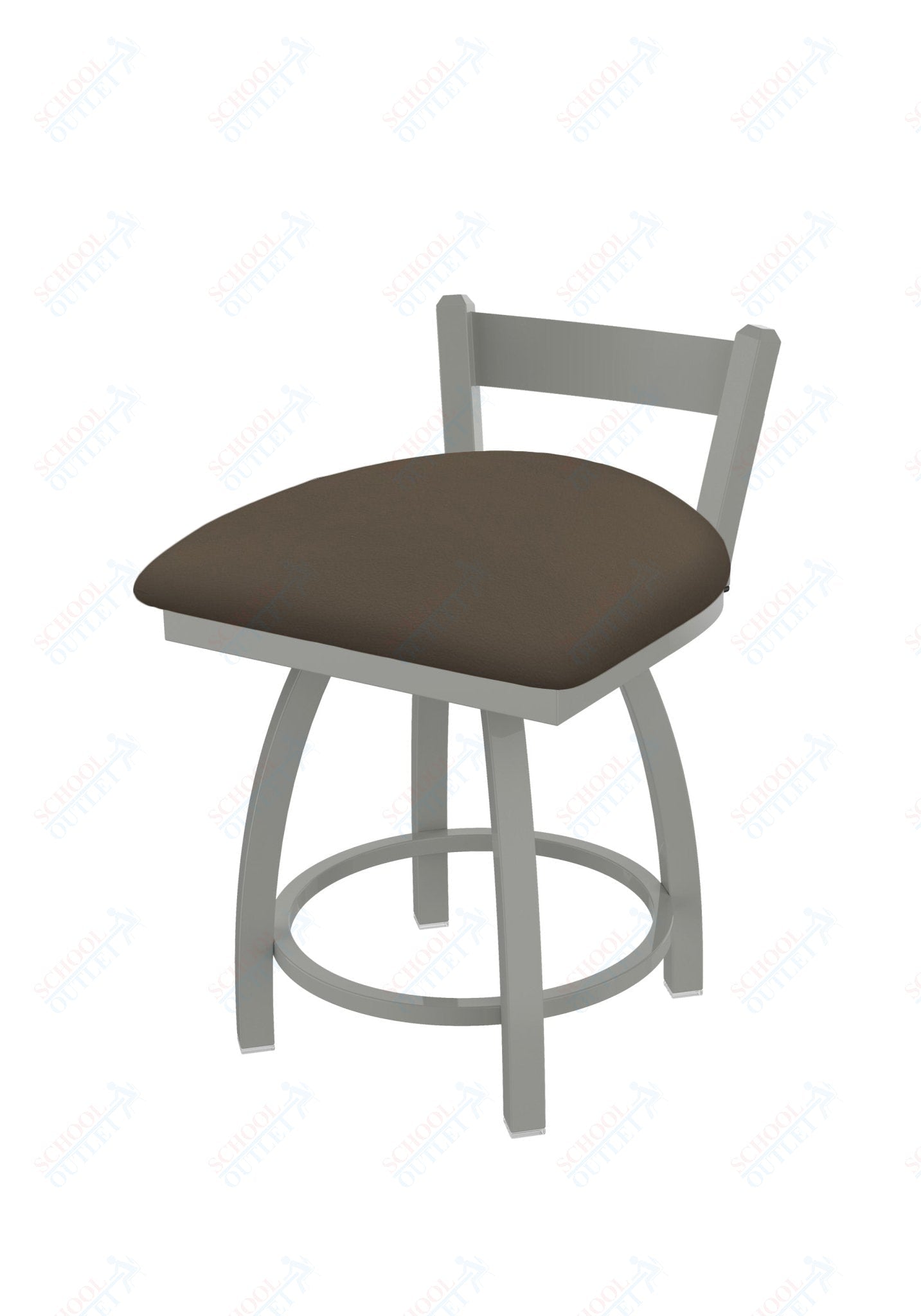 Holland Bar Stool 821 Catalina Low Back Swivel Vanity Stool Upholstered Seat 18"H (HBS - 821 - VS - UP - 18H) - SchoolOutlet