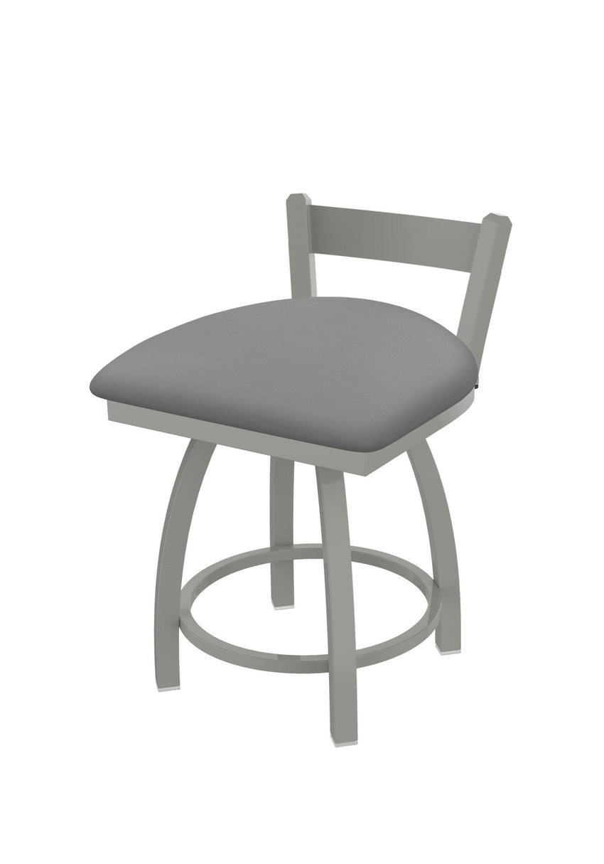 Holland Bar Stool 821 Catalina Low Back Swivel Vanity Stool Upholstered Seat 18"H (HBS - 821 - VS - UP - 18H) - SchoolOutlet