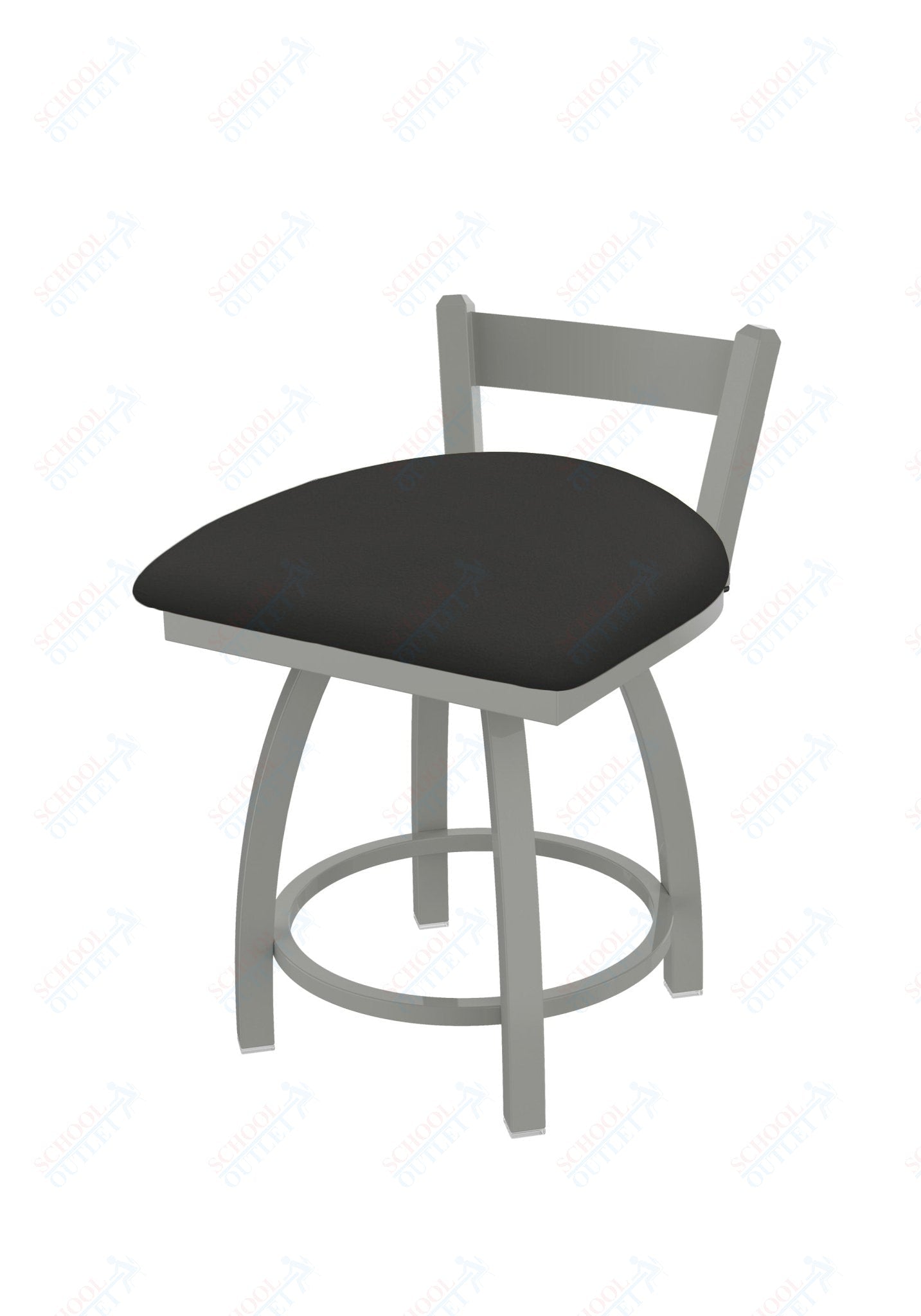 Holland Bar Stool 821 Catalina Low Back Swivel Vanity Stool Upholstered Seat 18"H (HBS - 821 - VS - UP - 18H) - SchoolOutlet
