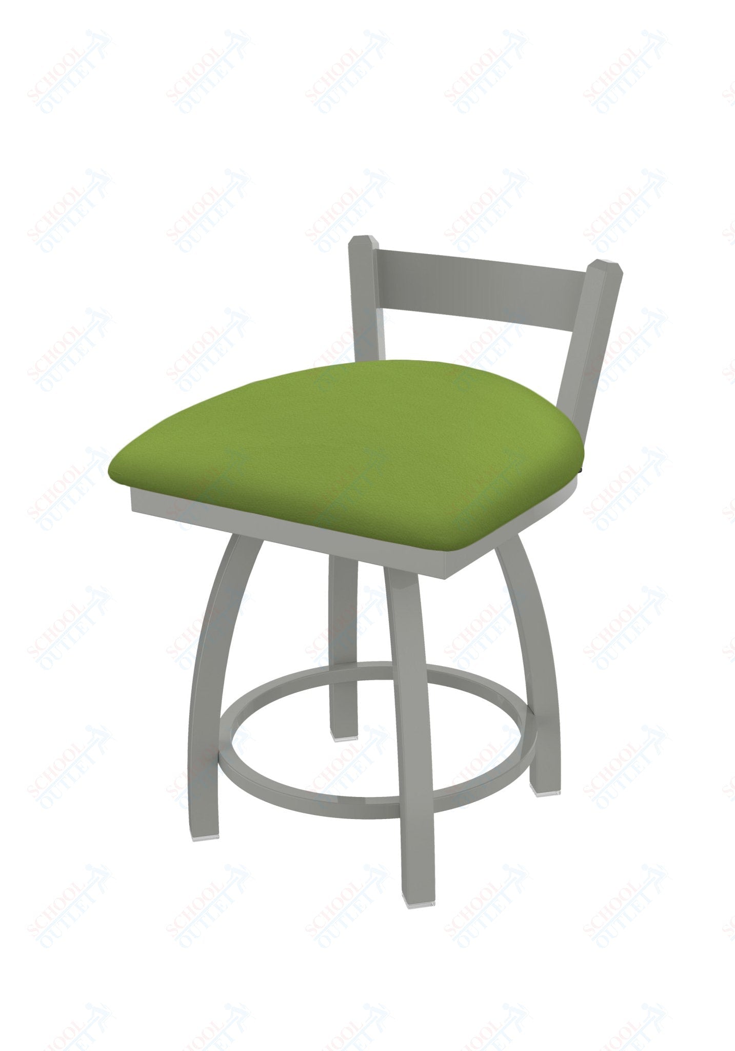 Holland Bar Stool 821 Catalina Low Back Swivel Vanity Stool Upholstered Seat 18"H (HBS - 821 - VS - UP - 18H) - SchoolOutlet