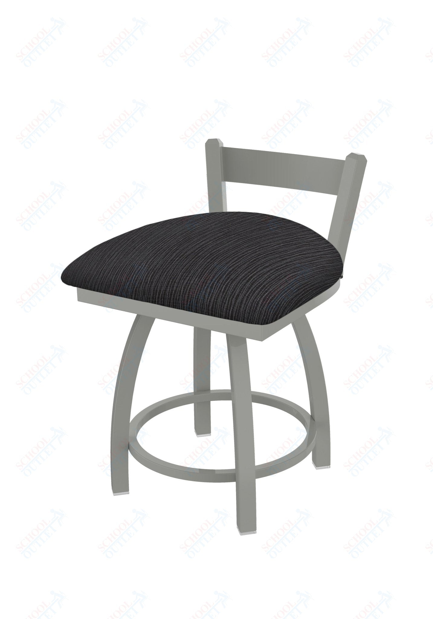 Holland Bar Stool 821 Catalina Low Back Swivel Vanity Stool Upholstered Seat 18"H (HBS - 821 - VS - UP - 18H) - SchoolOutlet