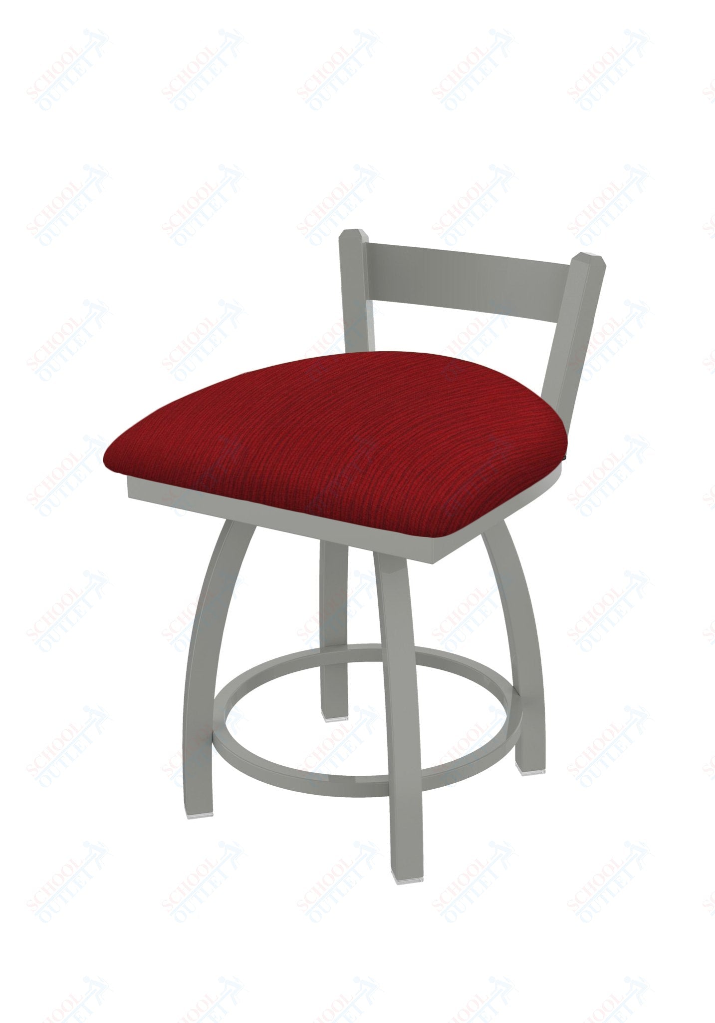 Holland Bar Stool 821 Catalina Low Back Swivel Vanity Stool Upholstered Seat 18"H (HBS - 821 - VS - UP - 18H) - SchoolOutlet