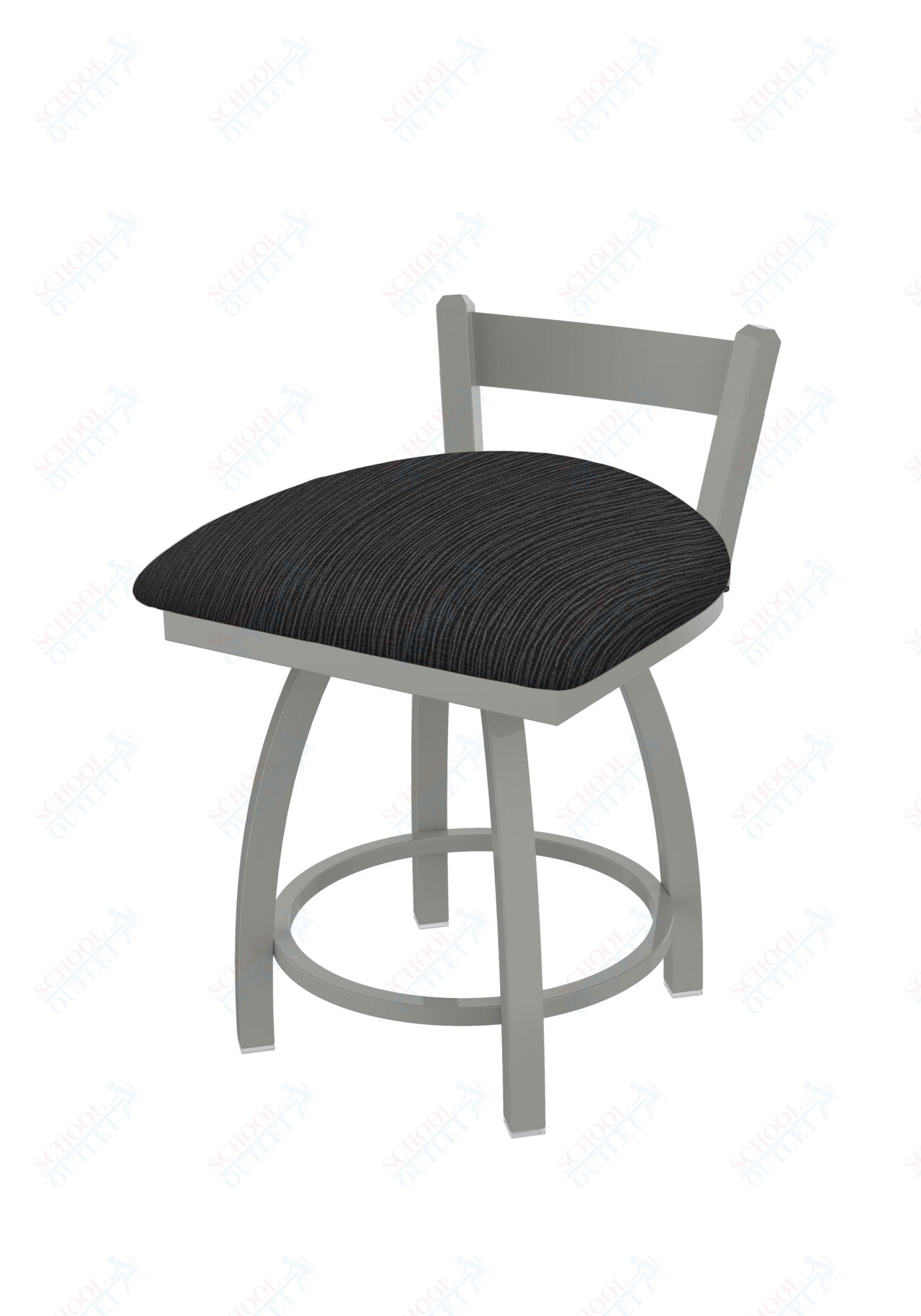 Holland Bar Stool 821 Catalina Low Back Swivel Vanity Stool Upholstered Seat 18"H (HBS - 821 - VS - UP - 18H) - SchoolOutlet