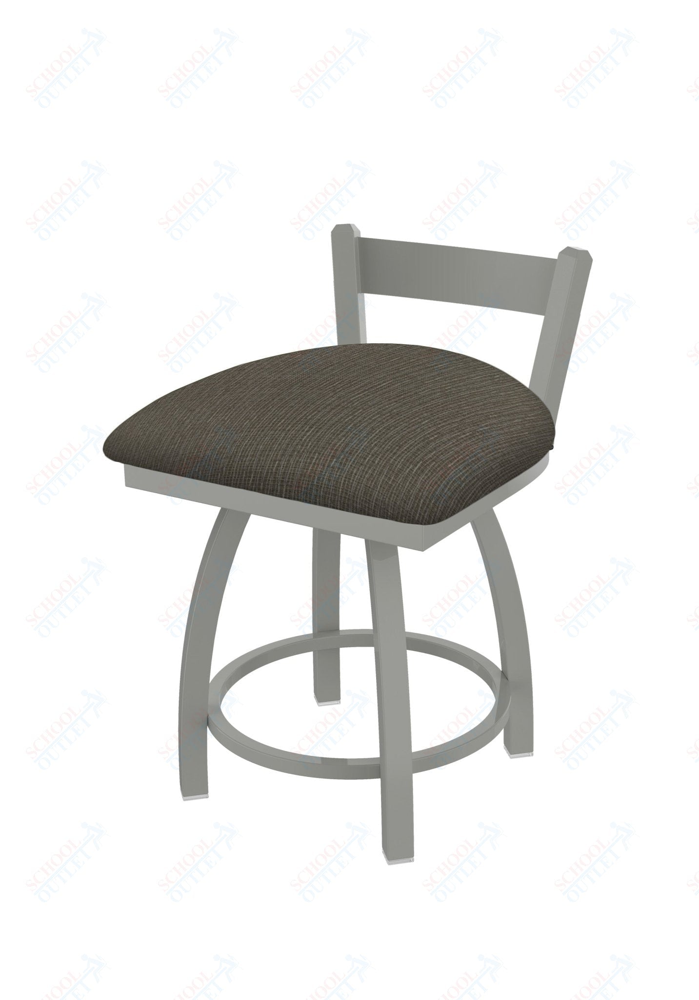 Holland Bar Stool 821 Catalina Low Back Swivel Vanity Stool Upholstered Seat 18"H (HBS - 821 - VS - UP - 18H) - SchoolOutlet