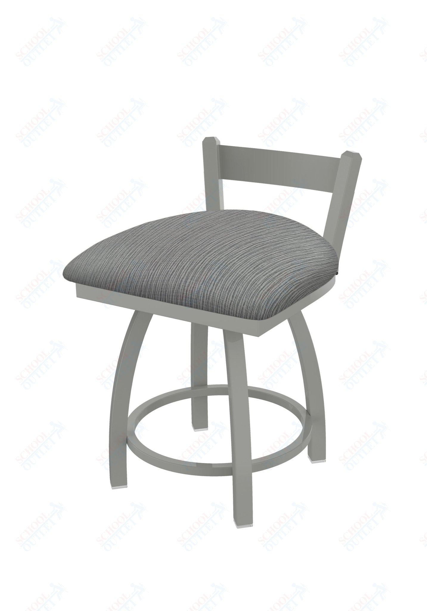 Holland Bar Stool 821 Catalina Low Back Swivel Vanity Stool Upholstered Seat 18"H (HBS - 821 - VS - UP - 18H) - SchoolOutlet