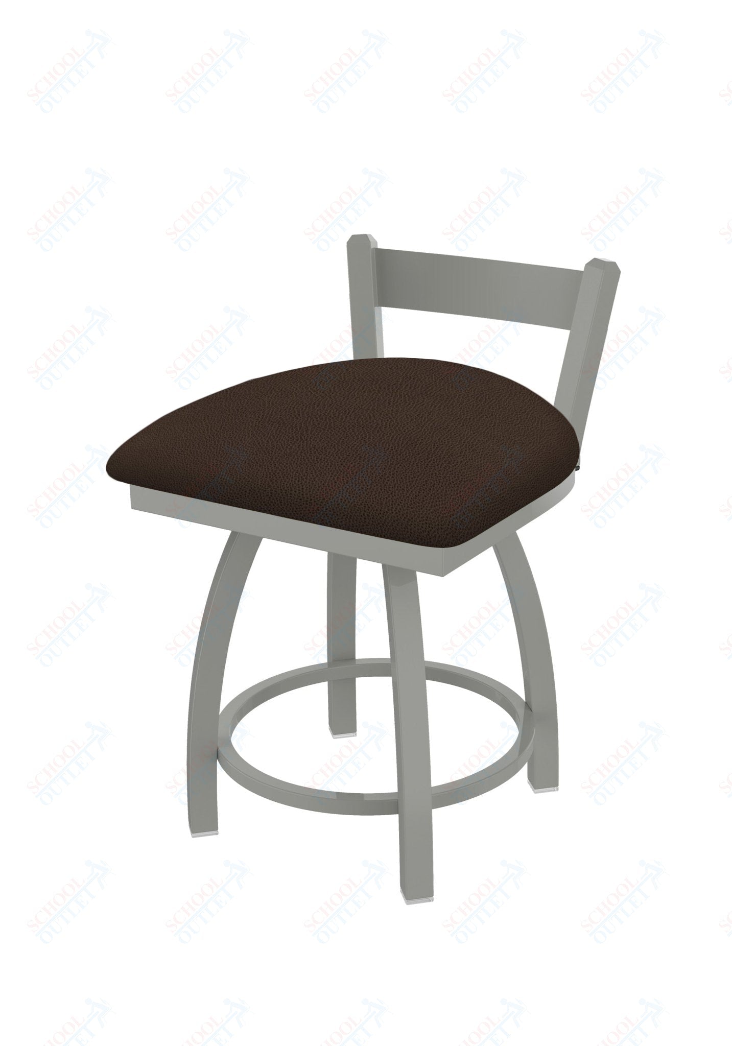 Holland Bar Stool 821 Catalina Low Back Swivel Vanity Stool Upholstered Seat 18"H (HBS - 821 - VS - UP - 18H) - SchoolOutlet