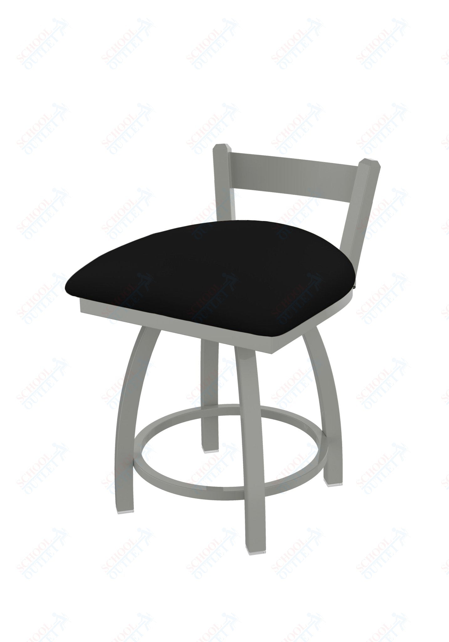 Holland Bar Stool 821 Catalina Low Back Swivel Vanity Stool Upholstered Seat 18"H (HBS - 821 - VS - UP - 18H) - SchoolOutlet