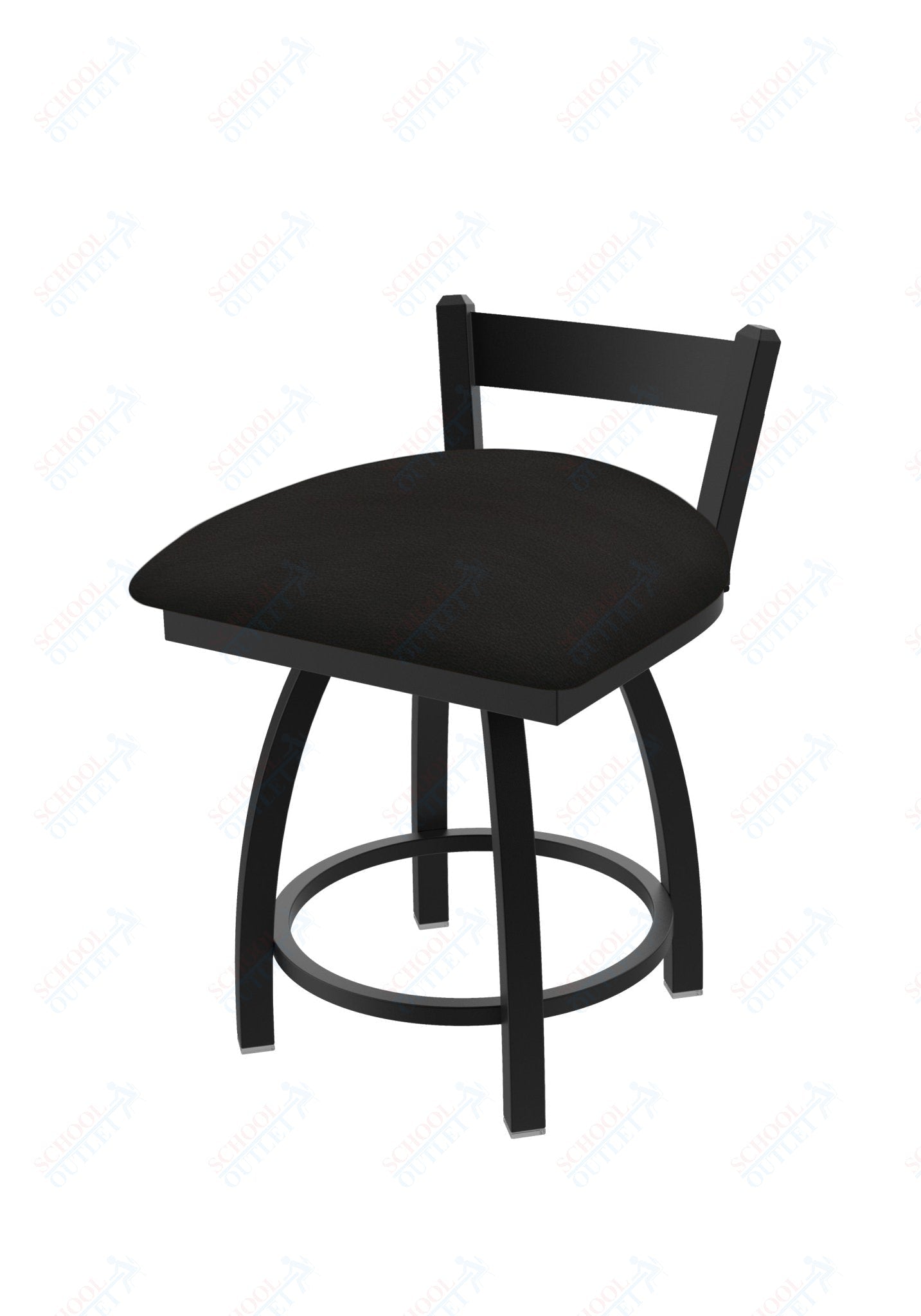 Holland Bar Stool 821 Catalina Low Back Swivel Vanity Stool Upholstered Seat 18"H (HBS - 821 - VS - UP - 18H) - SchoolOutlet