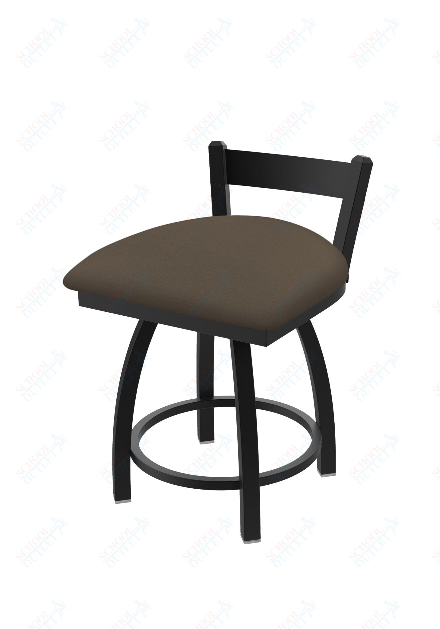 Holland Bar Stool 821 Catalina Low Back Swivel Vanity Stool Upholstered Seat 18"H (HBS - 821 - VS - UP - 18H) - SchoolOutlet